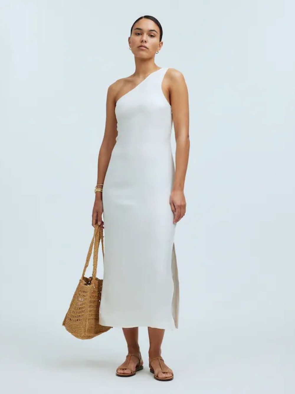 Madewell One-Shoulder Midi Dress